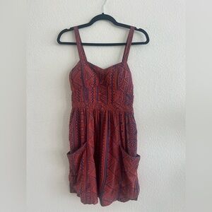 American Eagle Tribal Print Camisole Sundress/Mini Dress with Pockets